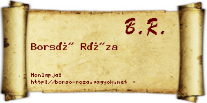 Borsó Róza névjegykártya