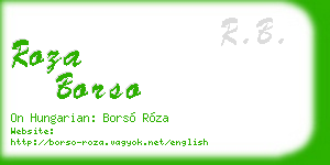 roza borso business card