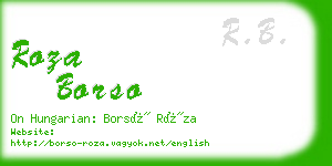 roza borso business card
